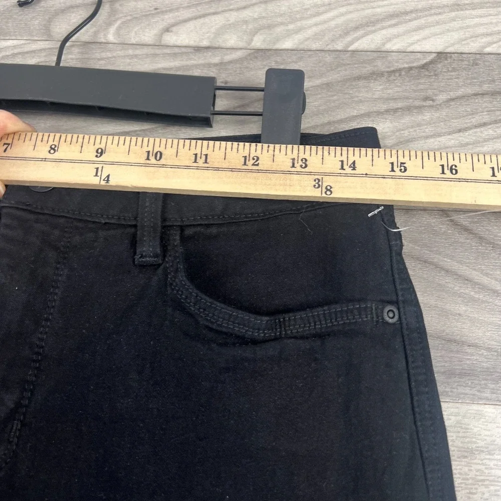 NYDJ Super Skinny Jeans Women's Size 10P Black Denim Dark Wash 5 Pocket Zip‎ Fly